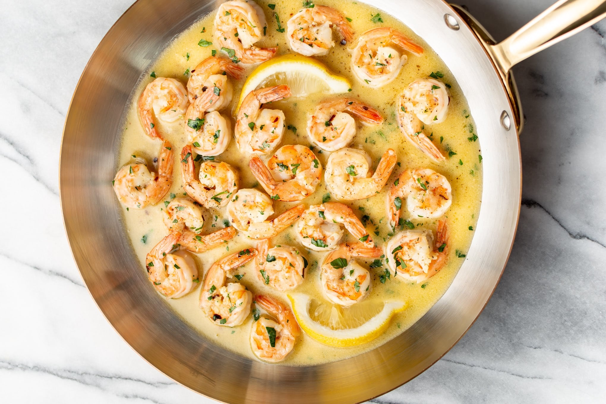 Scampi garlic cream sauce